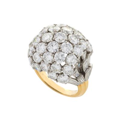  Boucheron Boucheron Paris Mid 20th Century Diamond Platinum and Gold Bomb Ring