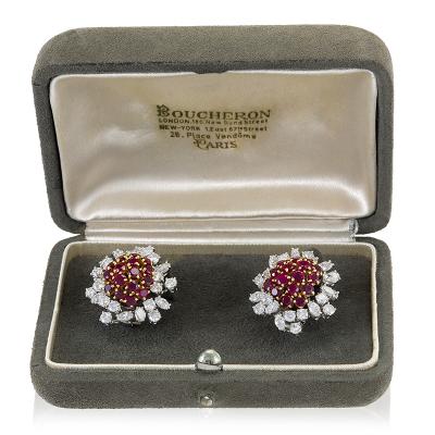  Boucheron Boucheron Ruby and Diamond Earrings