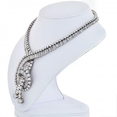  Boucheron Music Platinum 1960s 111 Carat Magnificent Musical Note Diamond Necklace