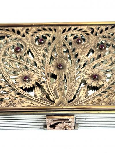  Boucheron Oversized Vintage French Silver Compact Case by Boucheron