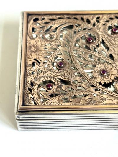  Boucheron Oversized Vintage French Silver Compact Case by Boucheron