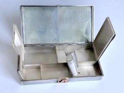  Boucheron Oversized Vintage French Silver Compact Case by Boucheron