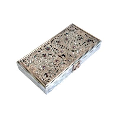  Boucheron Oversized Vintage French Silver Compact Case by Boucheron