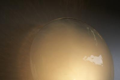  Boulanger Mid Century Brass and Hand Blown Glass Wall Sconce 1960s