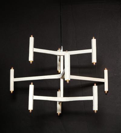  Bourgeois Boheme Atelier 9 arm Geometric Plaster Chandelier Nation Chandelier