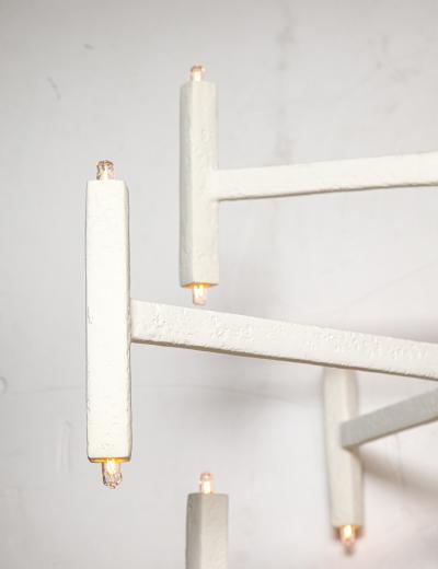  Bourgeois Boheme Atelier 9 arm Geometric Plaster Chandelier Nation Chandelier