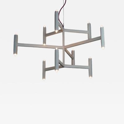  Bourgeois Boheme Atelier 9 arm Geometric Plaster Chandelier Nation Chandelier