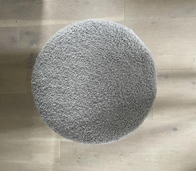  Bourgeois Boheme Atelier Arc Poof Silver Boucle Upholstery