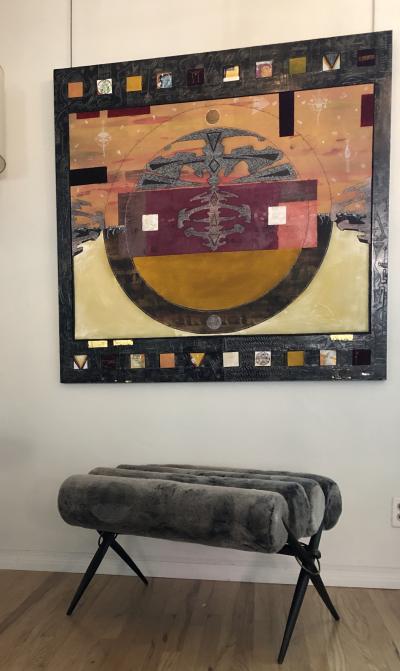  Bourgeois Boheme Atelier Bel Air Bench Faux Fur