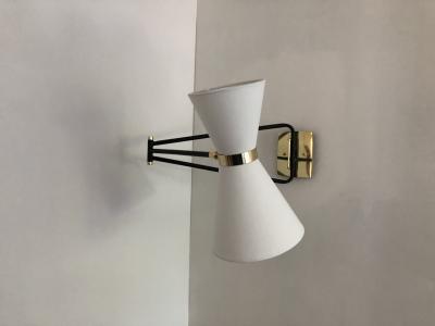  Bourgeois Boheme Atelier Bolivar Sconce White Fabric Shade