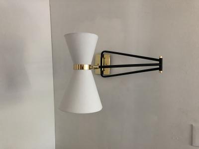  Bourgeois Boheme Atelier Bolivar Sconce White Fabric Shade