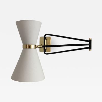  Bourgeois Boheme Atelier Bolivar Sconce White Fabric Shade
