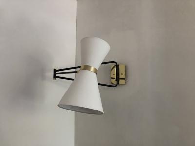  Bourgeois Boheme Atelier Bolivar Sconce White Fabric Shade