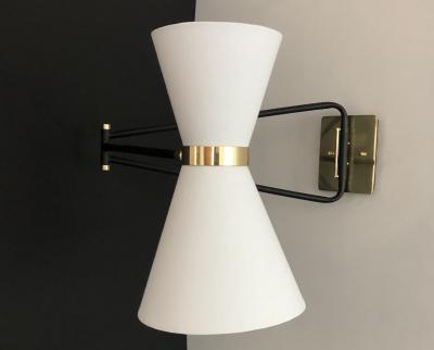  Bourgeois Boheme Atelier Bolivar Sconce White Fabric Shade