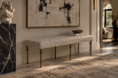  Bourgeois Boheme Atelier Gold Bronze Organic Leg Design Bench Sorgue Bench by Bourgeois Boheme Atelier 