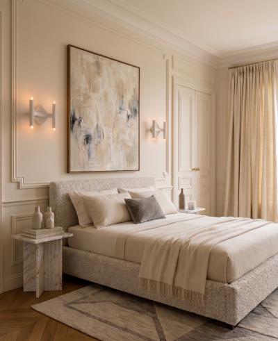  Bourgeois Boheme Atelier Nation Sconce Modern Wall Sconce with Plaster Finish 