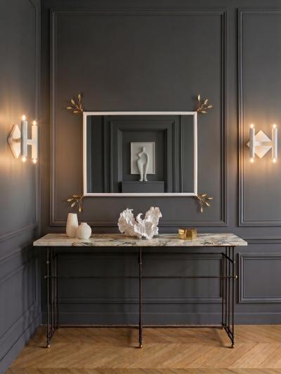  Bourgeois Boheme Atelier Nation Sconce Modern Wall Sconce with Plaster Finish 