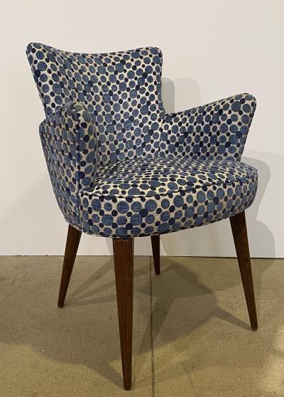  Bourgeois Boheme Atelier Pair of Aube Chairs Polka Dot Fabric