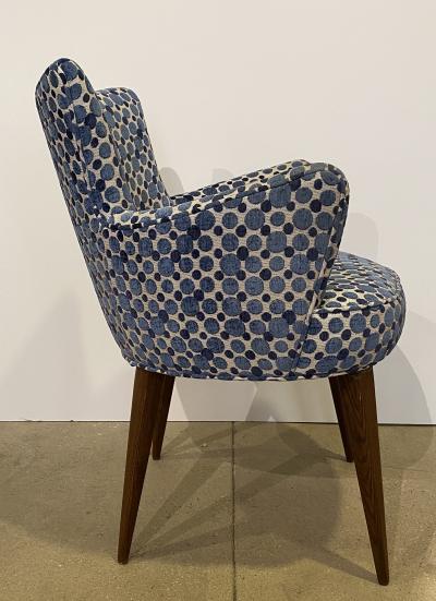  Bourgeois Boheme Atelier Pair of Aube Chairs Polka Dot Fabric