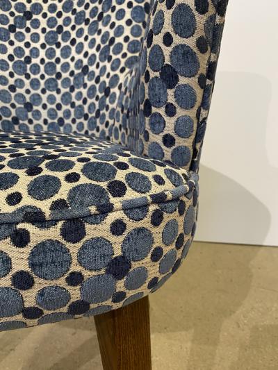  Bourgeois Boheme Atelier Pair of Aube Chairs Polka Dot Fabric