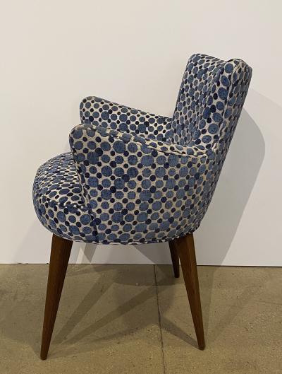  Bourgeois Boheme Atelier Pair of Aube Chairs Polka Dot Fabric