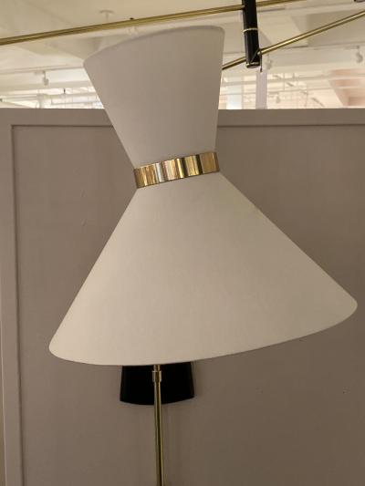  Bourgeois Boheme Atelier Pair of Bastille Sconce White linen shades