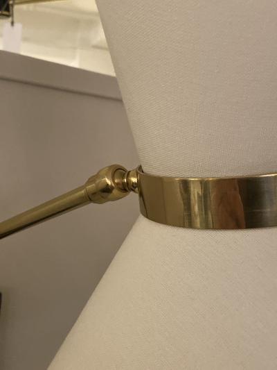  Bourgeois Boheme Atelier Pair of Bastille Sconce White linen shades