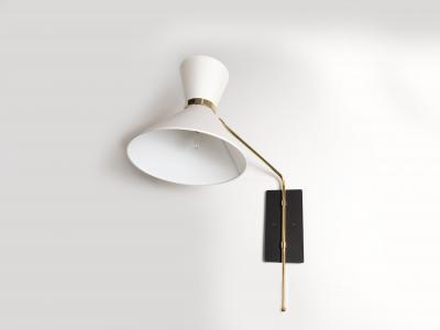  Bourgeois Boheme Atelier Pair of Bastille Sconce White linen shades