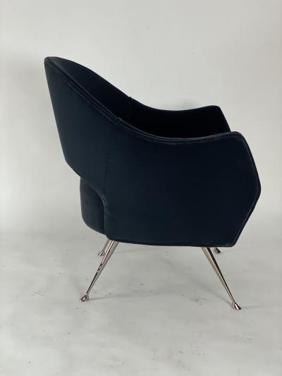  Bourgeois Boheme Atelier Pair of Briance Chairs Black Nickel Legs