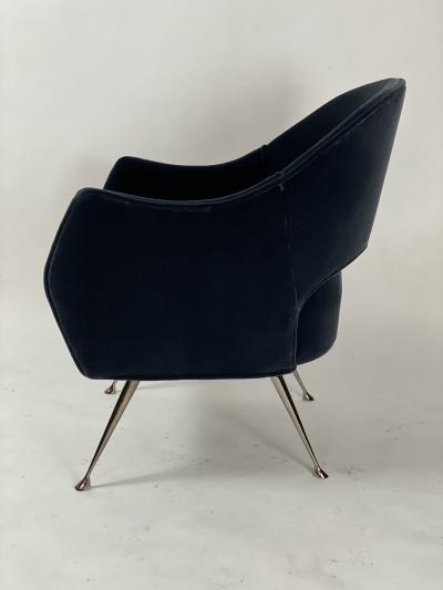  Bourgeois Boheme Atelier Pair of Briance Chairs Black Nickel Legs