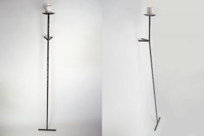  Bourgeois Boheme Atelier Pair of Bronze Font Albe Sconces