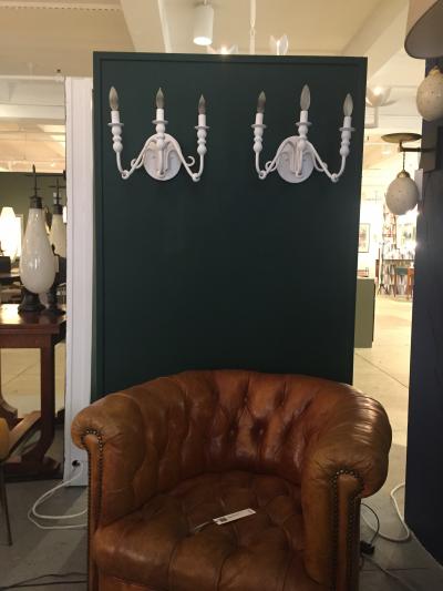  Bourgeois Boheme Atelier Pair of Decorative Plaster Wall Sconces 3 Arms