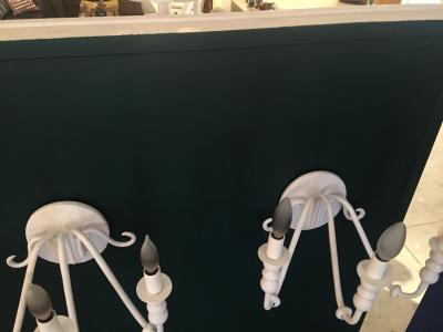  Bourgeois Boheme Atelier Pair of Decorative Plaster Wall Sconces 3 Arms