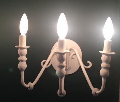  Bourgeois Boheme Atelier Pair of Decorative Plaster Wall Sconces 3 Arms