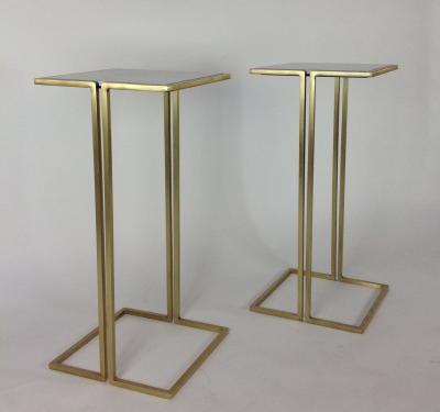  Bourgeois Boheme Atelier Pair of Nantes Side Tables Model D Brass