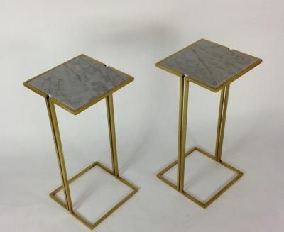  Bourgeois Boheme Atelier Pair of Nantes Side Tables Model D Brass