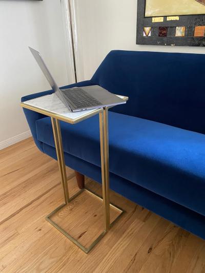  Bourgeois Boheme Atelier Pair of Nantes Side Tables Model D Brass