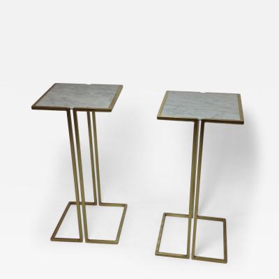  Bourgeois Boheme Atelier Pair of Nantes Side Tables Model D Brass