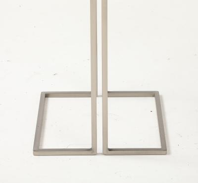  Bourgeois Boheme Atelier Pair of Nantes Side Tables Satin Nickel