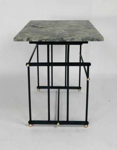  Bourgeois Boheme Atelier Pair of Plassance Side Tables Crystalized Marble Top