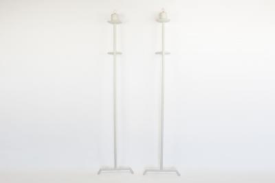  Bourgeois Boheme Atelier Pair of Plaster of Paris Font Able Candle Sconce