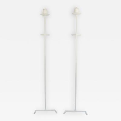  Bourgeois Boheme Atelier Pair of Plaster of Paris Font Able Candle Sconce