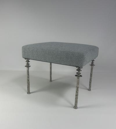  Bourgeois Boheme Atelier Pair of Sorgue Stools White Bronze