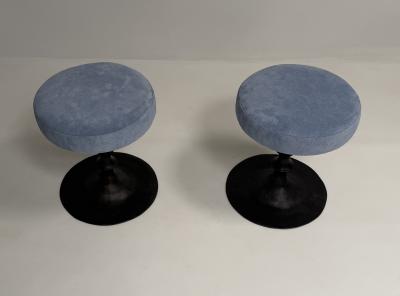  Bourgeois Boheme Atelier Pair of St Paul Primo Stools Bronze and Suede 