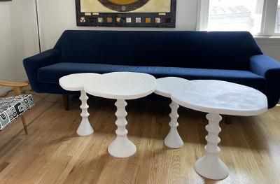  Bourgeois Boheme Atelier Set of Four St Paul Plaster Tables