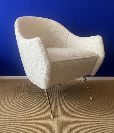  Bourgeois Boheme Atelier Single Briance Chair in Cream Boucle