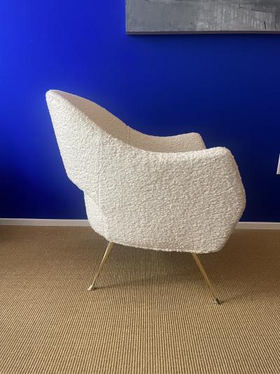  Bourgeois Boheme Atelier Single Briance Chair in Cream Boucle