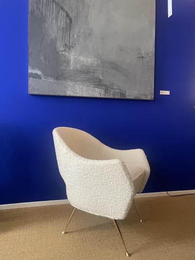  Bourgeois Boheme Atelier Single Briance Chair in Cream Boucle