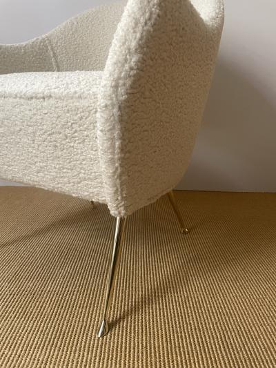  Bourgeois Boheme Atelier Single Briance Chair in Cream Boucle