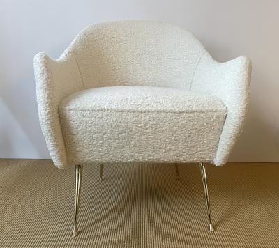  Bourgeois Boheme Atelier Single Briance Chair in Cream Boucle